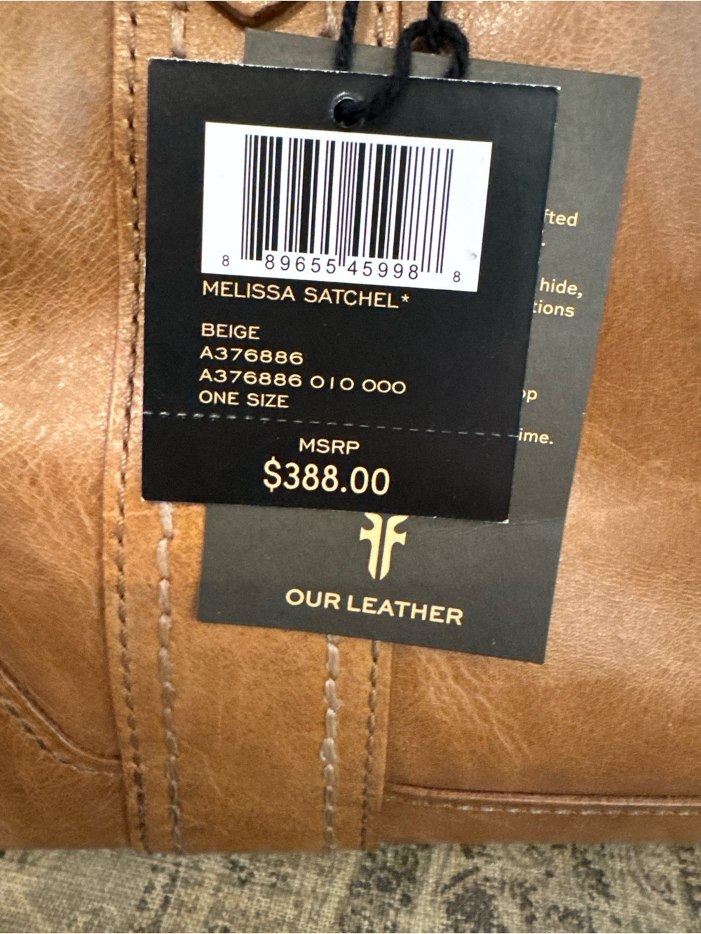 Frye Cognac Leather Carryall Satchel - Picture 12 of 12